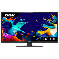 телевизор bbk 24lem1080/t2c, черный