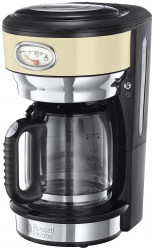 кофеварка капельная russell hobbs 21702-56, черный/бежевый/серебристый