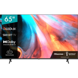65" телевизор hisense 65e7hq 2022 qled, hdr, led, oled, черный